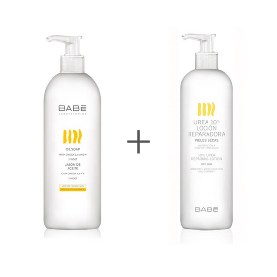 Mozsonyi Patika - BABÉ OMEGA TUSFÜRDŐ 500ML+UREA TESTÁPOLÓ 200ML 2X
